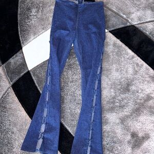 VINTAGE SIDE-SLIT DENIM PANT